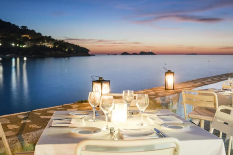 Sphere restaurant at sunset